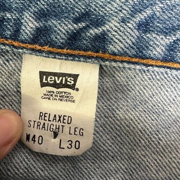 Levi’s Men’s Size 40x30 Relaxed Straight Leg Jeans Blue Medium Wash Denim - Picture 5 of 10